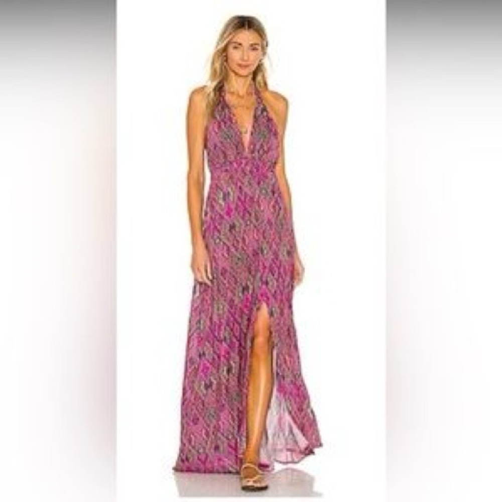 Luli Fama Vamps a Cabos Maxi Halter Dress - Pink